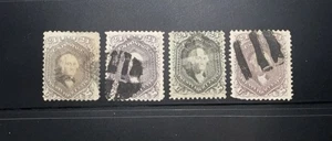 Francobolli Stati Uniti #70 & #78 (x4) ottime sfumature e fantasia annulla CV$1.500,00+ - Foto 1 di 3