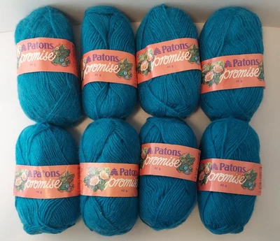 patons prometer 40g hilo 145 yardas lote (8) madejas verde azulado o azul claro Foto 1 de 4