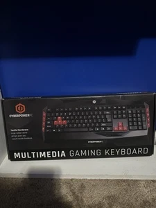 NEW CyberPowerPC multi-media gaming keyboard wired USB - Photo 1/3
