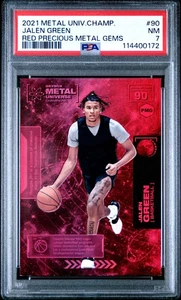 2021 Skybox Metal Universe PMG Jalen Green Red Precious Gems /150 PSA 7 - Picture 1 of 2