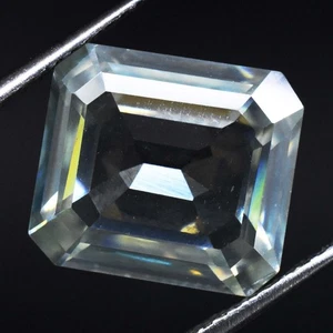 4.30 Ct Green Color VVS 11X10 MM Radiant Cut Loose Moissanite Dazzling Gemstone - Picture 1 of 4