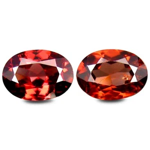 2.08 ct (2 pcs) Attractive Oval Cut (7 x 5 mm) Brown Zircon Gemstone - Imagen 1 de 1