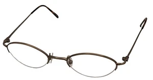 Perry Ellis Womens Eyeglass Rimless Oval Metal Frame 179 Desert Gold 47mm - Picture 1 of 14