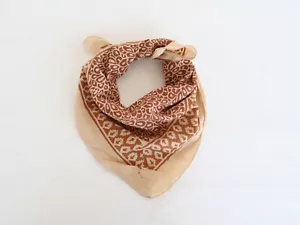 100% Baumwolle Bandana, Hand Blockdruck Bandanas Frauen Halstuch Schal Blumen Bandanas - Bild 1 von 7