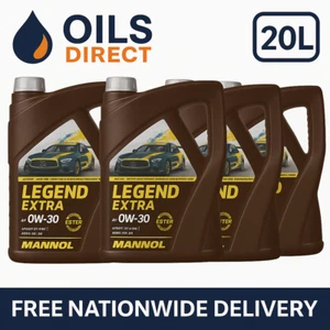 Mannol Legend Extra 0W30 Car Engine Motor Oil Synthetic Longlife 7919 5L 10L 15L - Picture 1 of 11