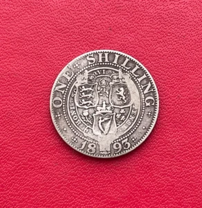 Royaume Uni. Belle monnaie argent de 1 Shilling Victoria 1893. Etat TB - Imagen 1 de 3