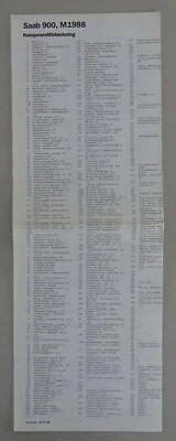 Eléctrico Diagramas de Cableado/Diagramas de Circuitos Saab 900 Año Modelo 1988 - Imagen 1 de 2