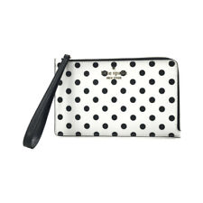 Kate Spade pouch L shape zipper polka dot pattern women's