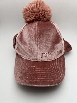 DNKY GIRLS OS 7/16 RUBOR ROSA TERCIOPELO SOMBRERO DE INVIERNO con POMPÓN G42 Foto 1 de 4