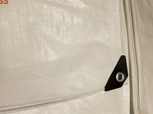 10x10 Fuß Weiß Schwerlast Plane Industrielle Stärke Premium Qualität Überdachung GS Neu - Bild 1 von 4