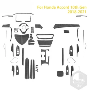 For Honda Accord 10th Gen 2018-2021 Full Set Interior Carbon Fiber Sticker - Picture 1 of 10