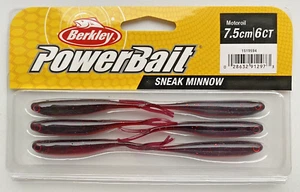 Berkley Powerbait Sneak Minnow 3" 7,5cm 6-Stück MOTOROIL No-Action Soft Shad - Bild 1 von 1