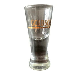 Bicchiere Goldschlager usato fondo pesante tiratore alto barware stile unico - Foto 1 di 14