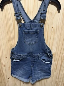 Girls 14 SO Denim Cuffed Shortalls - Picture 1 of 7