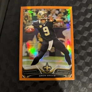 Topps 2013 cromo naranja refractores #25 Drew Brees arañazos en la superficie - Imagen 1 de 2