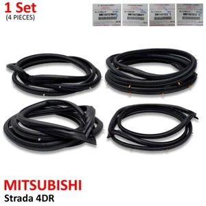 Fits Mitsubishi L200 Strada 4Dr 1997 05 Set 4dr Door Rubber Seal Weatherstrip - Picture 1 of 11