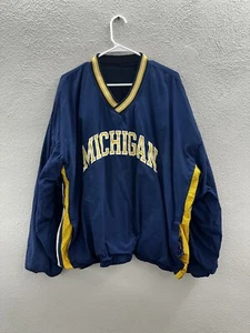 Starter Windbreaker Size XXL Michigan Wolverines Reversible Sweatshirt Pullover - Picture 1 of 19