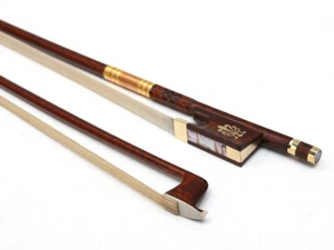 Violin Bow 4/4 Full Size Snakewood Violin Bows Letterwood Natural Househair - Picture 1 of 7