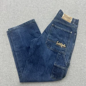 Vintage Southpole Y2K Wide Leg Baggy Jeans Men's 29x30 Blue Carpenter READ - Picture 1 of 12
