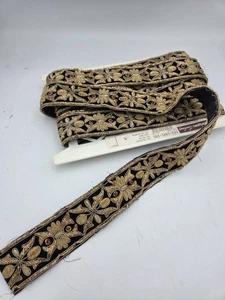 Borte Goldbarrenborte bestickt Borte ausgefallene Yardage Borte - Bild 1 von 4