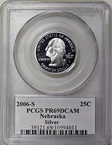 2006-S 25C PCGS PR69DCAM - Silver Nebraska Quarter - Picture 1 of 2