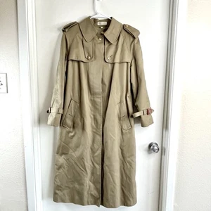 VINTAGE Forecaster of Boston Trench Coat Khaki Womens Size 9/10 VTG 1970s-80s - Picture 1 of 10