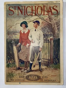 St. Nicholas Magazine April 1924 The Century Co NY Baseball, Golf In Rain - Imagen 1 de 20