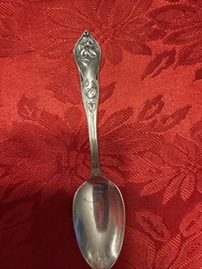 Antique Silverplate Rare Double Sided Violet And Vine Pattern Demitasse Spoon - Picture 1 of 11
