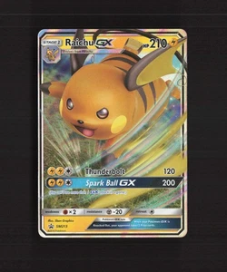 Raichu GX SM213 Sun & Moon Black Star Promo Holo Pokemon Card NM - Picture 1 of 10