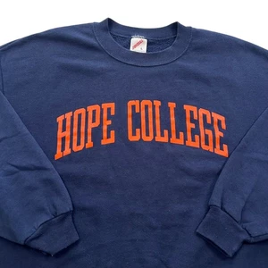 Vintage 90s Hope College Holland Michigan Graphic Sweatshirt Size Women's Large - Picture 1 of 8