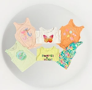Wonder Nation Garanimals Print Tank Tops Lot of 6 Beach Summer Girls 6/6-6X  - Picture 1 of 17