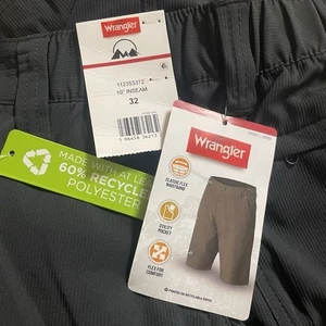 Wrangler Performance Outdoor Utility Größe 32 kurz 10" seitlich elastischer Bund schwarz - Bild 1 von 8