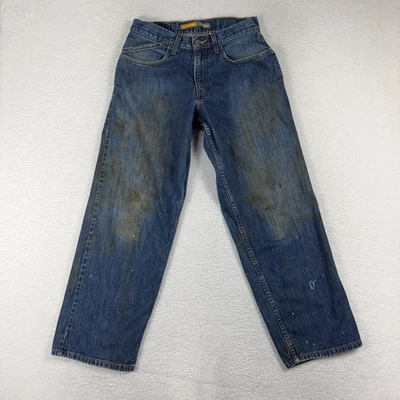 Levis Silver Tab Vintage Jeans Baggy Mens 30x32 (Fits 28.5x28.5) Blue Wide Stain - Image 1 of 4