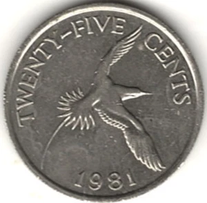 Veinticinco centavos 1981 ~ bermudas ~ b-610 - Imagen 1 de 4