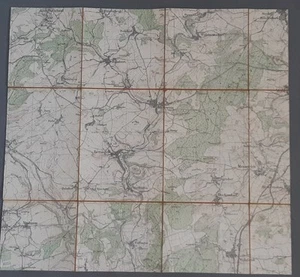 Uralte Landkarte Eifel,Oberweis,Bettingen,Baustert,b. Bitburg 44 x 48 cm um 1920 - Picture 1 of 4