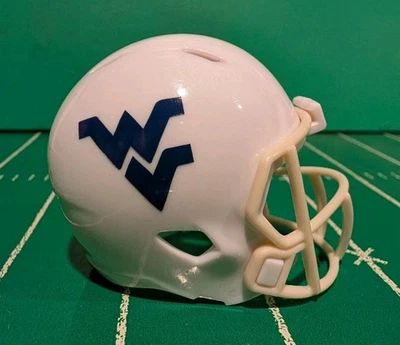 CUSTOM NCAA West Virginia Mountaineers  Alternate White Riddell Pocket Helmet - Image 1 of 4