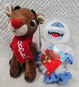 Rudolph das Rentier mit der roten Nase und Schneemann Stofftier 8 Zoll - Bild 1 von 3