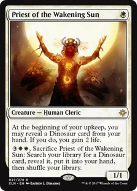 MTG - PRIEST OF THE WAKENING SUN - Ixalan (R) - Image 1 of 1