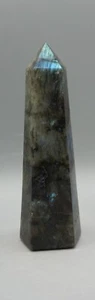 LABRADORIT Obelisk Spitze Skulptur poliert mit Standfläche - Bild 1 von 5