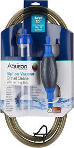 Aqueon Aquarium Siphon Vacuum Aquarium Gravel Cleaner Large with Bulb, 10-Inch