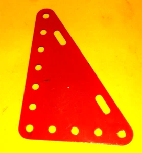 Placa flexible triangular roja Meccano parte 226 - Imagen 1 de 1