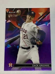 2021 Topps Finest ZACK GREINKE Purple Refractor #103/250 **FREE SHIPPING** - Picture 1 of 3