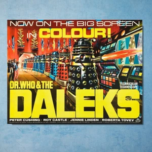 Dr. Who & the Daleks film sign retro vintage metal plaques poster image - Picture 1 of 2