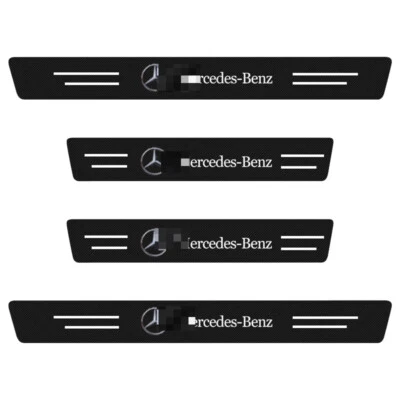 4PCS Mercedes-Benz  Car Accessories Door Sill Protector Scuff Guard Cover Trim - Image 1 of 4