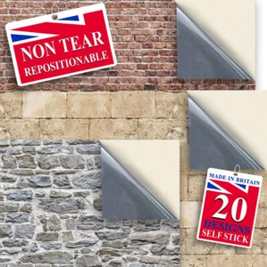 Dolls House Wallpaper: Stick On Vinyl Miniature Exterior Wall Coverings 1/12 - Picture 1 of 61