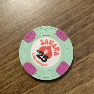 $25 Sahara Vintage Green Las Vegas casino chip - Picture 1 of 4