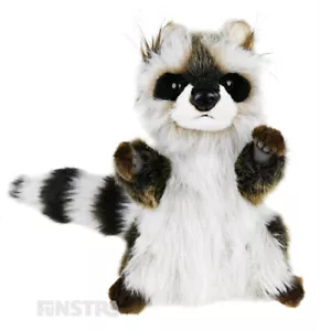 Hansa Racoon Puppet Realistic Farm Animal Racoon Hand Puppet Plush Racoon Toys - Bild 1 von 9