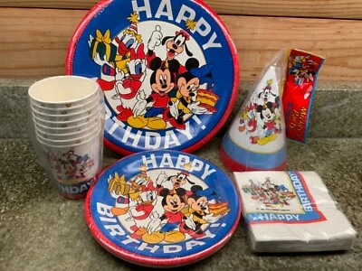 De Colección Disney Mickey Mouse Diversión y Amigos Fiesta de Cumpleaños Conjunto de Suministros Hecho en EE. UU. Foto 1 de 3