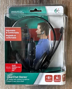 Logitech ClearChat Stereo PC Headset w Rotating Microphone Volume Mute Window.33 - Picture 1 of 9