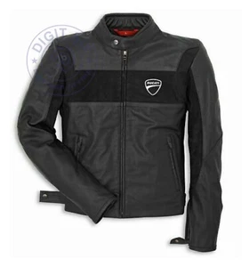 Ducati Corse Racing Motorcycle Biker Leather Motorbike Coat Mens Leather Jackets - Picture 1 of 6